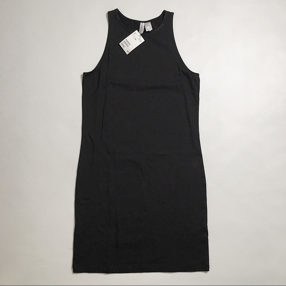 H&M divided sleeveless jersey dress black sz M